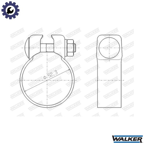 Clamping piece exhaust system - clamping,