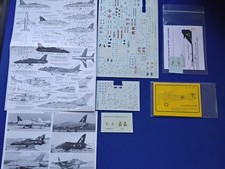 Vintage Model Aeroplane Waterslide Transfers Decals X 3, for VARIOUS Aircraft, 