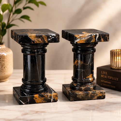 Vintage black marble column - vintage,