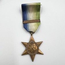 Genuine WW2 Atlantic Star Medal With France & Germany Clasp