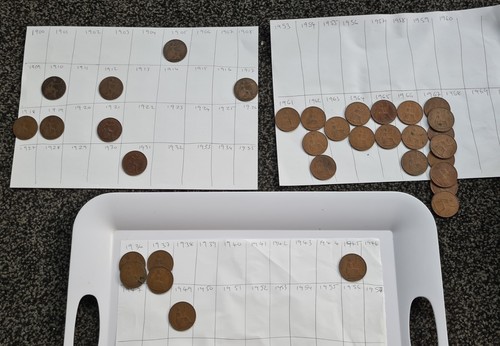 Joblot old one penny - x,