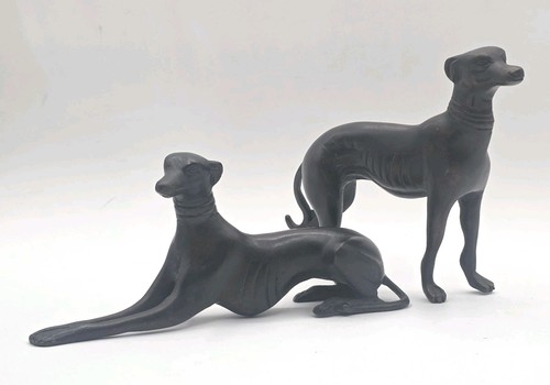 Vtg mcm greyhound brass - greyhound,