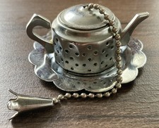 Retro vintage stainless steel loose leaf tea infuser strainer afternoon tea