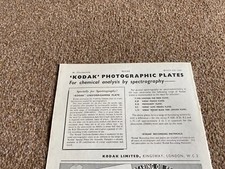 FABK17 ADVERT 5X8 KODAK LIMITED KINGSWAY LONDON - PHOTOGRAPHIC PLATES
