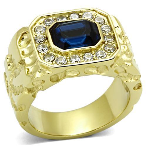 Mens gold sapphire - , ring