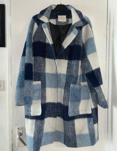 Ladies blue and white check - white,