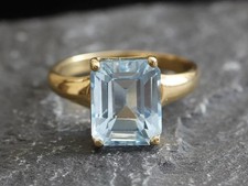 3CT Emerald Cut Aquamarine &