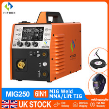 6 in 1 Gas/Gasless SYN MIG Welding Machine 250Amp Aluminium MIG/TIG/ARC Welder