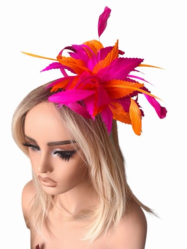 Fuchsia pink and orange - and,