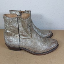 Ash Cowboy women's ankle boots Silver Star Pattern Casual Zip Up Size UK 6 Used 