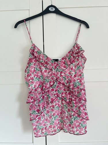 Tesco pink floral ruffle - tesco,