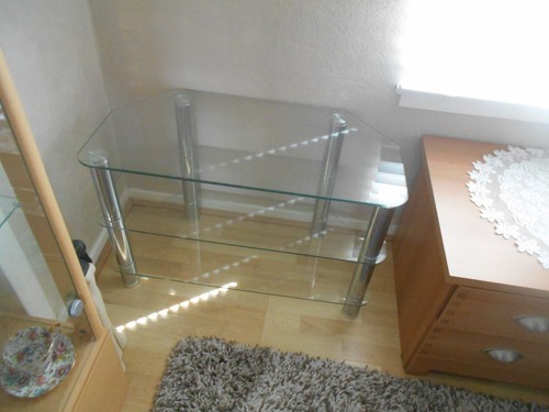 Glass and crome corner - crome, tv