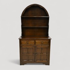 Vintage Oak Dutch Dresser 2 Drawer 2 Door Dome Top 2 Piece FREE UK Delivery*