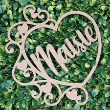 Decorative Large Name Heart