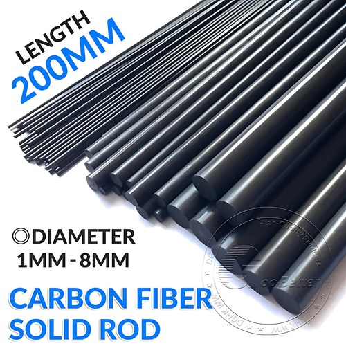 Black carbon fiber solid - fiber, rod