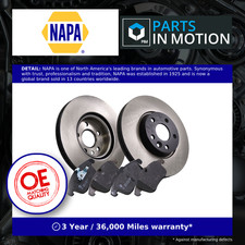 2x Vented Brake Discs and Pads fits FORD GALAXY Mk2 TDCi 2.0D Front 06 to 15 Set