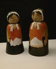 Welsh Lady painted wooden peg