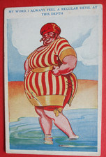 Old Comic FAT OBESE SEASIDE