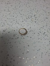 9ct Gold Ring Size K With C/Z Stone Hallmarked