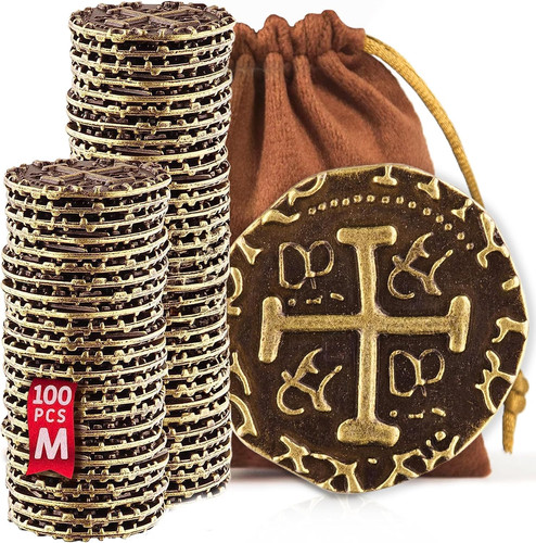 100 medium bronze metal - metal, pirate