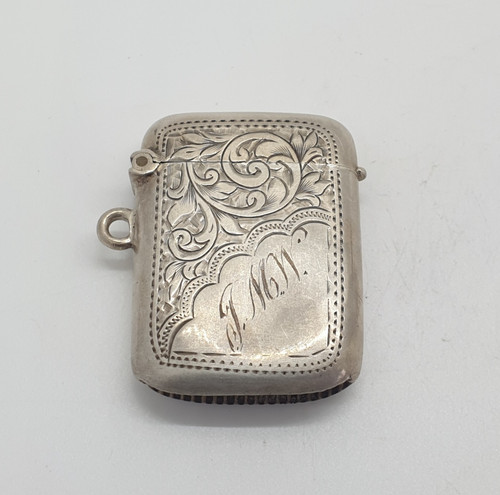 Sterling silver vesta case - sterling,