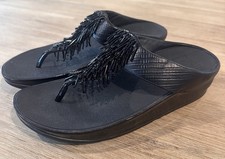 FitFlop Cha Cha Black Embossed