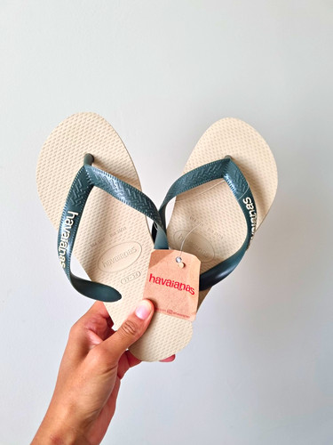Havaianas top beige green - top,