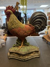 cast iron cockerel door stop