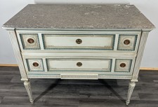 Cabinet Vintage French Marble Top Carved with Drawers Sideboard LOT 4351