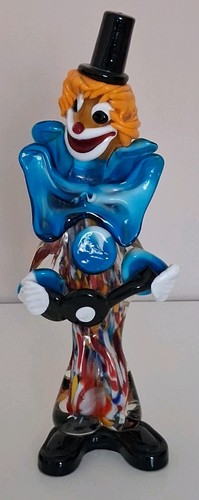 Murano art glass italy clown - italy,