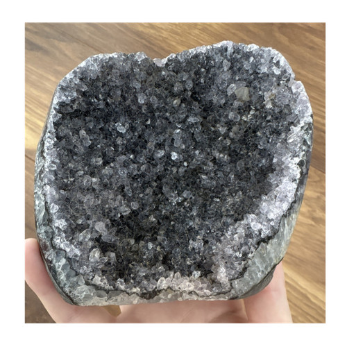 Natural black amethyst and