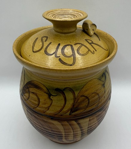 Vintage gwili pottery sugar - pottery,