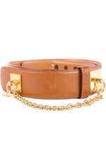 CELINE TAN VINTAGE LEATHER WAIST BELT 65CM