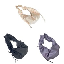 Casual Korean Inspired Canvas Shoulder Bag With Stylish Ruffle Designs for Women