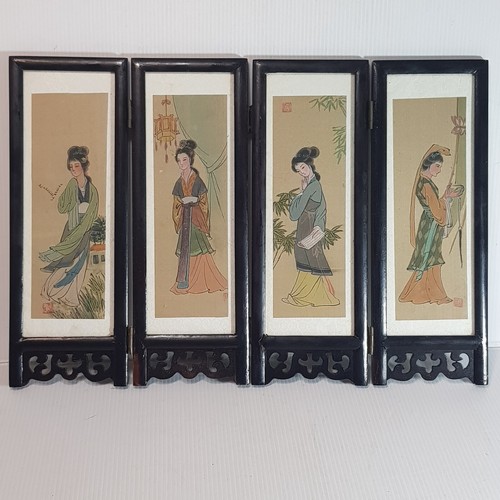 Vintage shoji folding screen - folding,