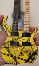 EDDIE VAN HALEN -Kramer Yellow/Black Double-Neck 1:4 Scale Replica Guitar