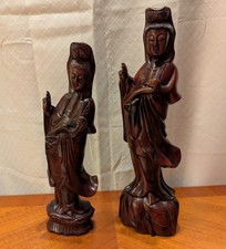 2 x Vintage Oriental Wood