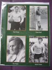 ROYAL MAIL FOOTBALL LEGENDS STICKERS X 4 FINNEY SWIFT REVIE PETERS