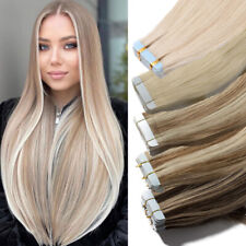 Russian 100% Remy Tape In Real Human Hair Extensions Skin Weft 10/20PCS Ombre UK