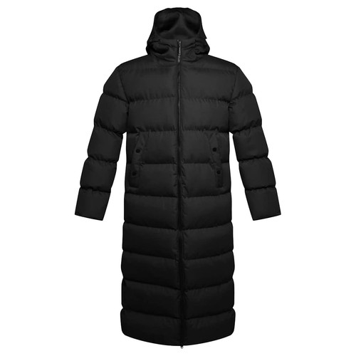 Mens hooded puffer jacket long - hooded,
