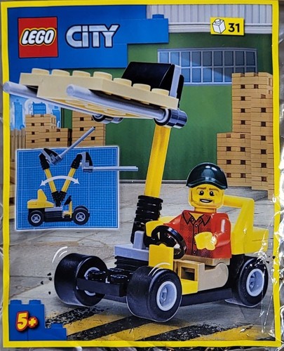 Lego city forklift driver with - city,