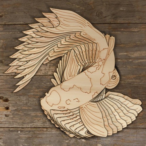 10x wooden koi - 10x, twisting