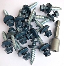TIMBER TEK ROOFING SCREWS BOLTS  FIX CORRUGATED SHEET TO TIMBER + FREE HEX BIT