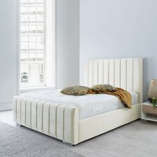 Ottoman storage panel plush velvet upholstered bed frame & mattress cheap price