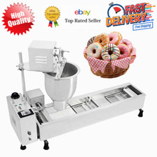 ✅  Electric Automatic Donut Fryer Ball Doughnuts Maker Machine Stainless Cooking