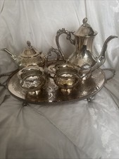 vintage silver-plated tea and
