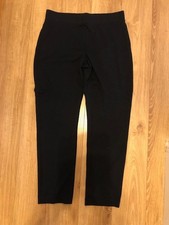 M&S Size 14 Blue Trousers Pull On Elasticated Waist Womens Good Condition