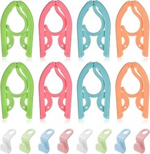 OSDUE 16PCS Folding Clothes Hangers, 4 Colors Travel Portable Clothes Hangers