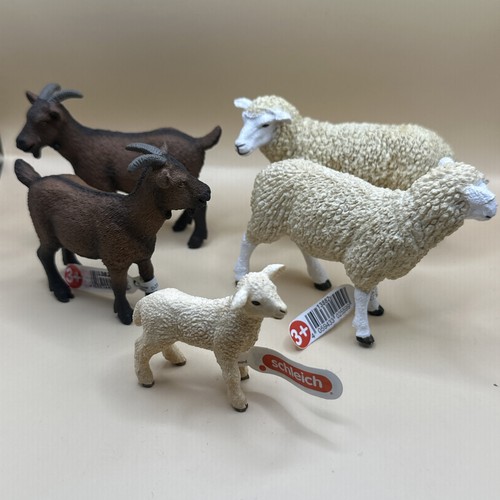 Schleich sheep goat and lamb - schleich, sheep,
