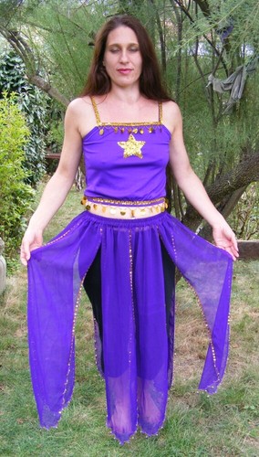 Adult belly dancing purple
